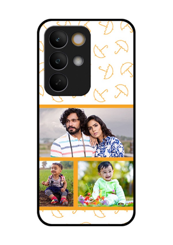 Realme C85 5G Custom Glass Phone Case - Yellow Pattern Design