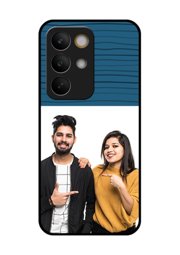 Realme C85 5G Custom Glass Phone Case - Blue Pattern Cover Design