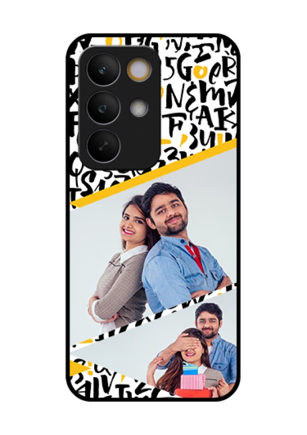 Realme C85 5G Custom Glass Phone Case - Letters Pattern Design