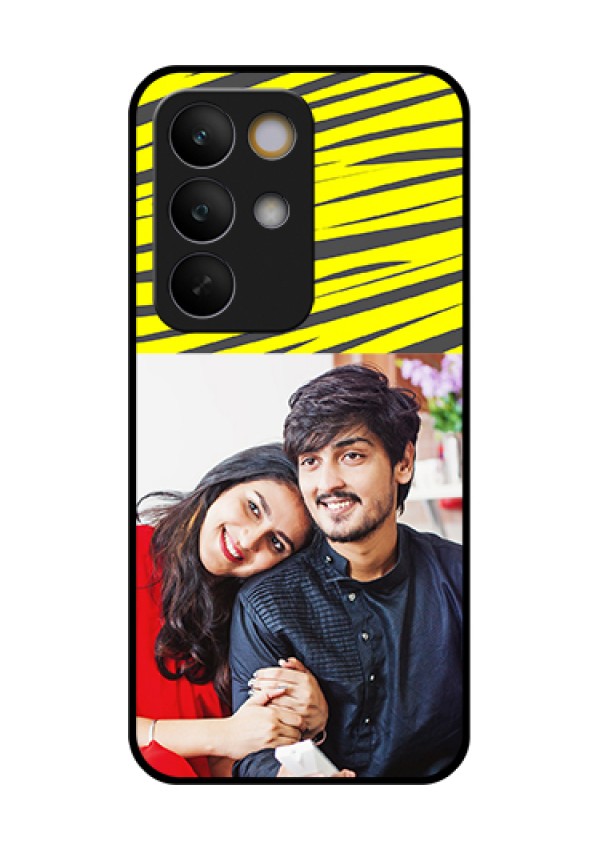 Realme C85 5G Custom Glass Phone Case - Yellow Abstract Design