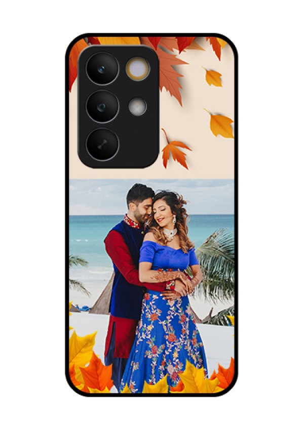 Realme C85 5G Custom Glass Phone Case - Autumn Maple Leaves Design
