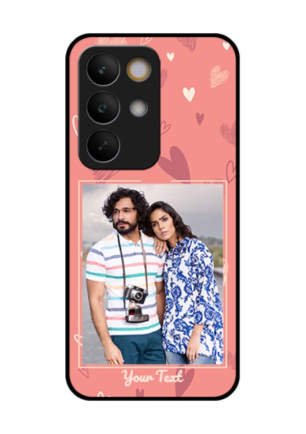 Realme C85 5G Custom Glass Phone Case - Love Doodle Art Design