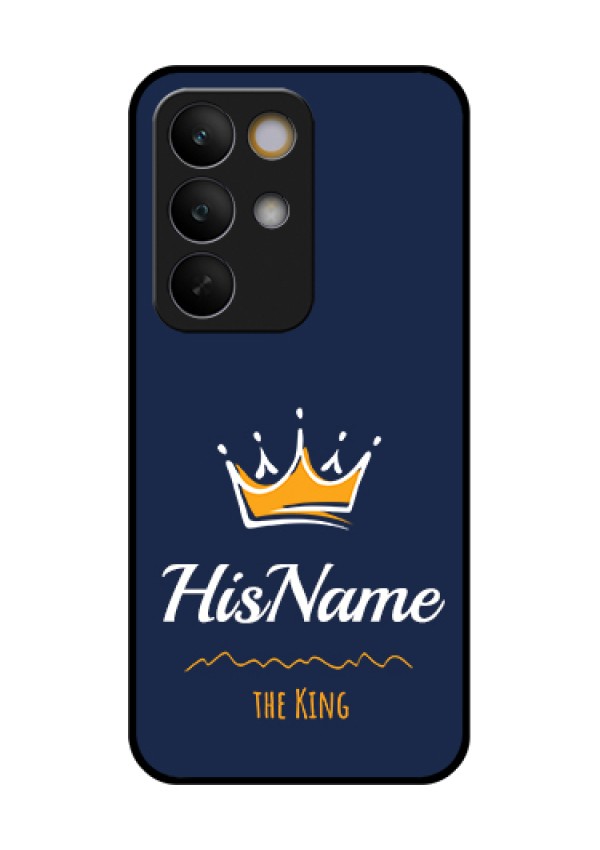 Realme C85 5G Custom Glass Phone Case - King With Name Design