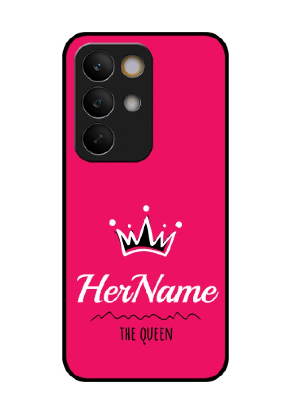 Realme C85 5G Custom Glass Phone Case - Queen With Name Design