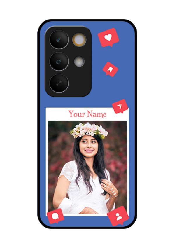 Realme C85 5G Custom Glass Phone Case - Like Share And Comment Design