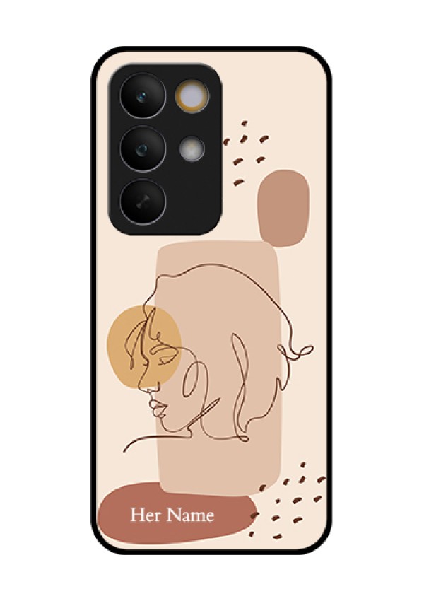 Realme C85 5G Custom Glass Phone Case - Calm Woman Line Art Design