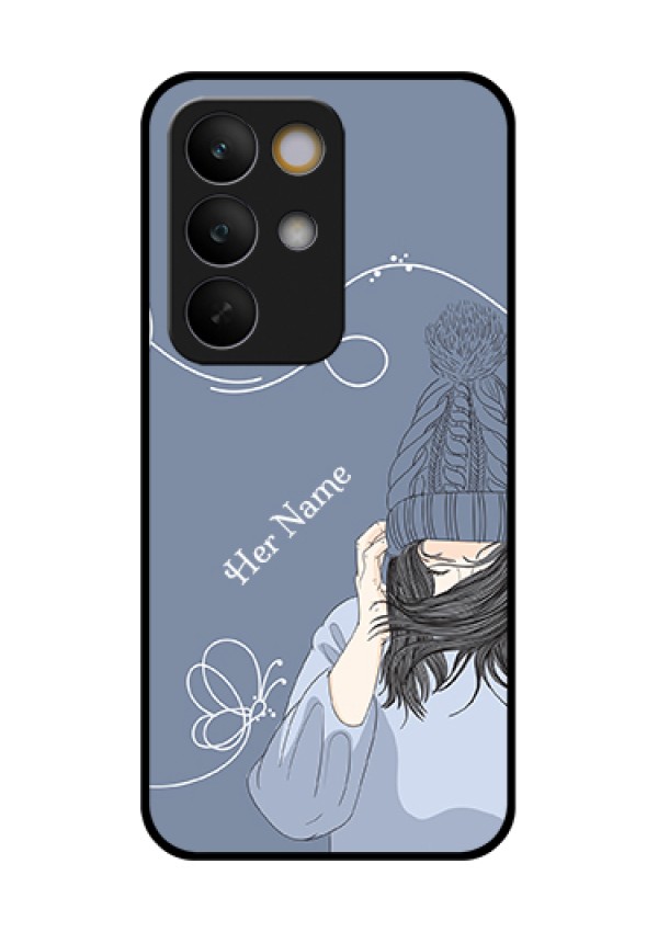 Realme C85 5G Custom Glass Phone Case - Girl In Winter Outfit Design