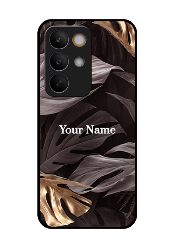 Realme C85 5G Custom Glass Phone Case - Wild Leaves Digital Paint Design