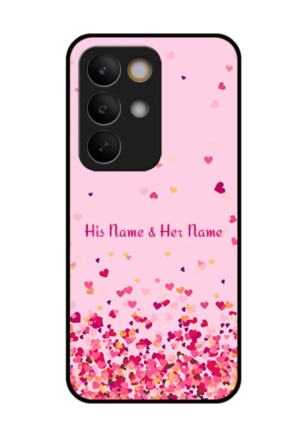 Realme C85 5G Custom Glass Phone Case - Floating Hearts Design