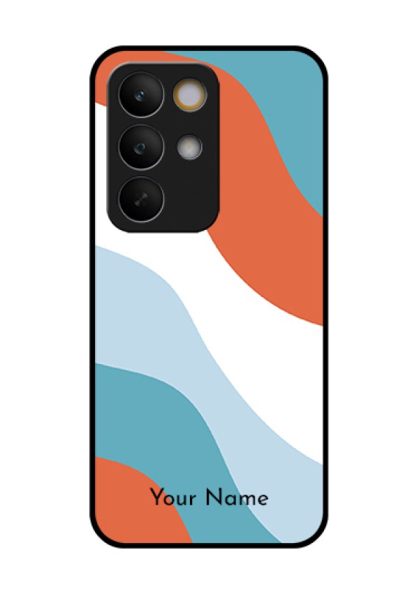 Realme C85 5G Custom Glass Phone Case - Coloured Waves Design
