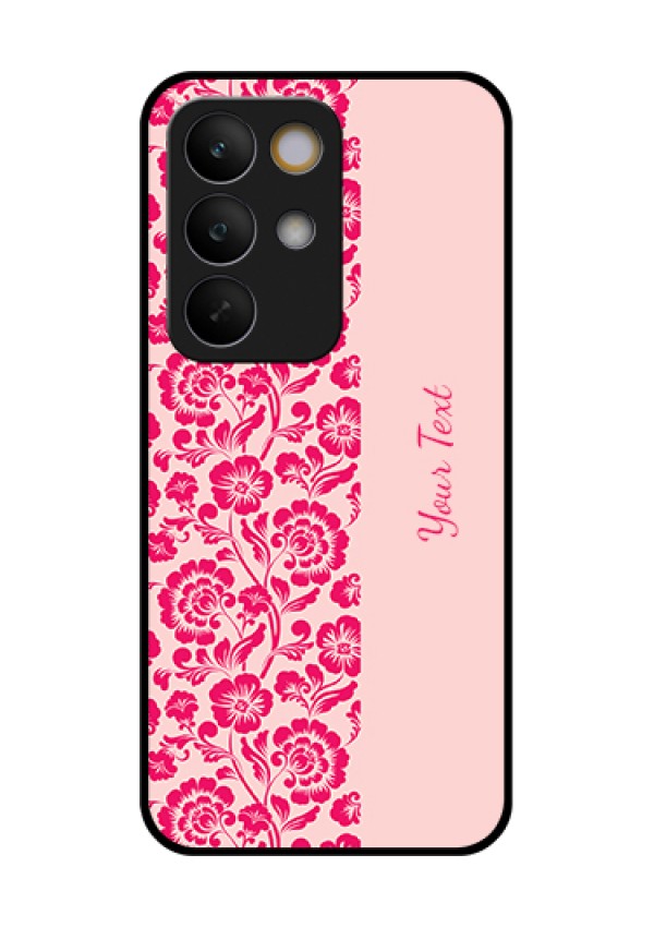 Realme C85 5G Custom Glass Phone Case - Attractive Floral Pattern Design