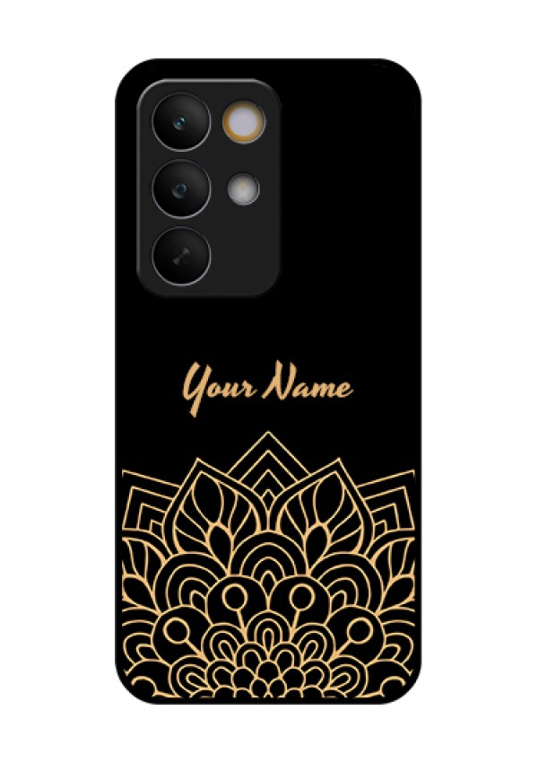 Realme C85 5G Custom Glass Phone Case - Golden Mandala Design