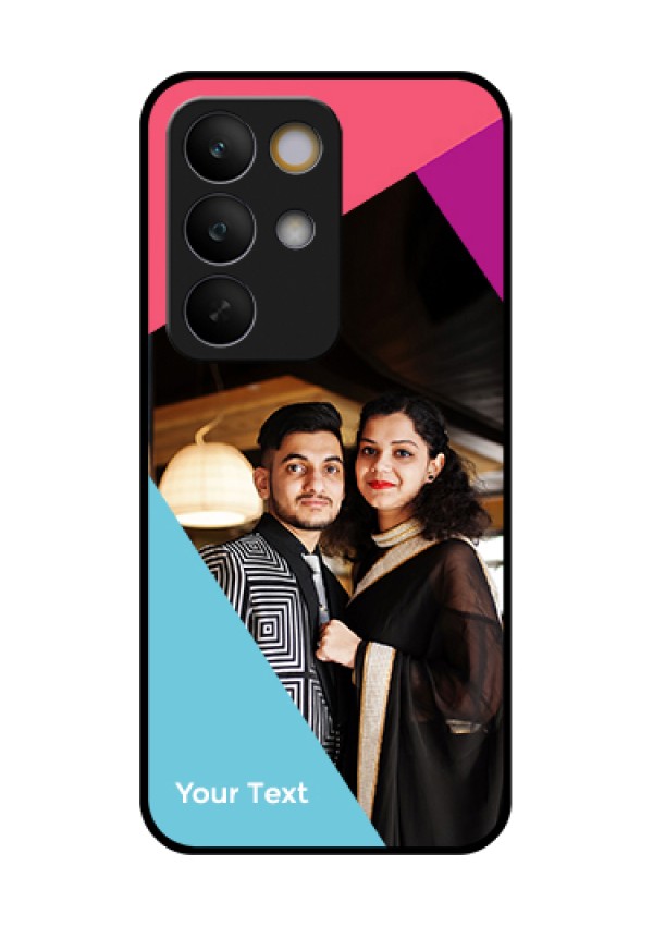 Realme C85 5G Custom Glass Phone Case - Stacked Triple Colour Design