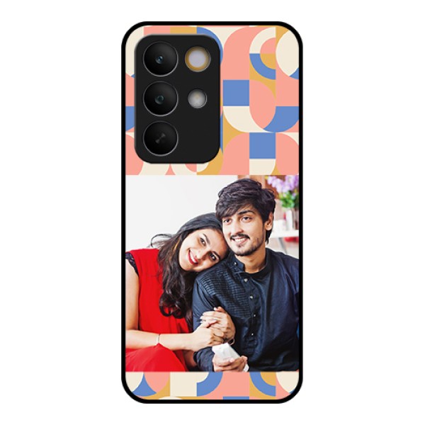 Realme C85 5G Custom Glass Phone Case - Semi - Circle Maze Pattern Design