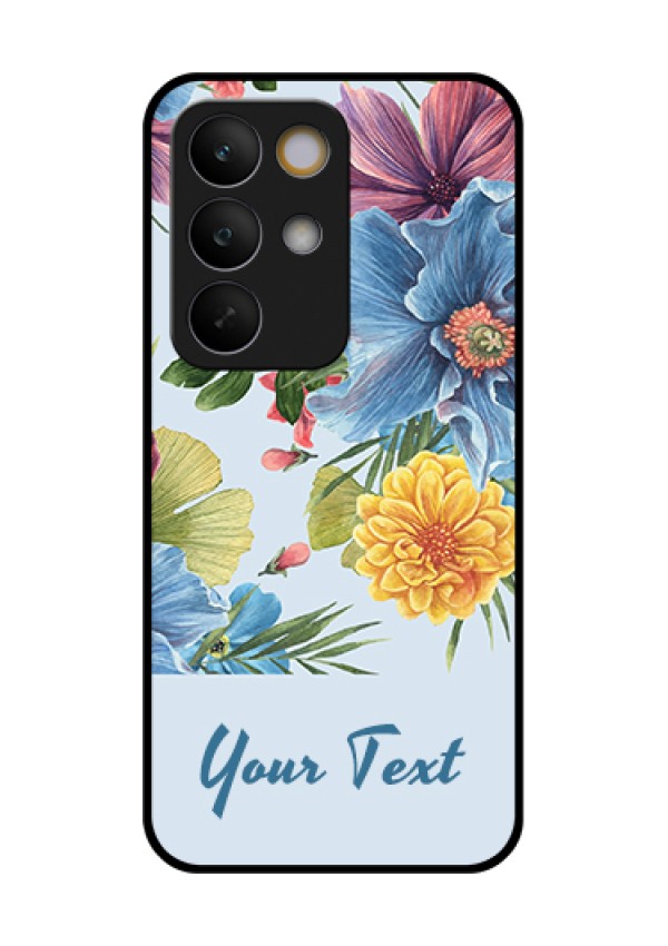 Realme C85 5G Custom Glass Phone Case - Stunning Watercolored Flowers Painting Design