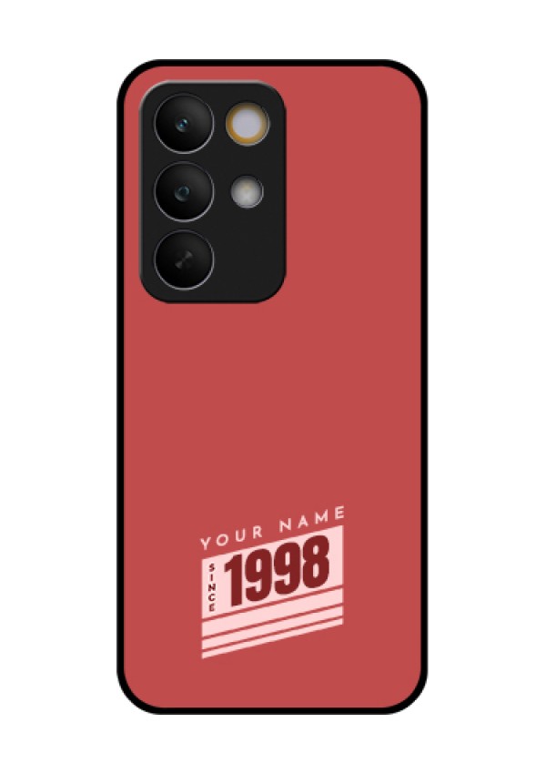 Realme C85 5G Custom Glass Phone Case - Red Custom Year Of Birth Design