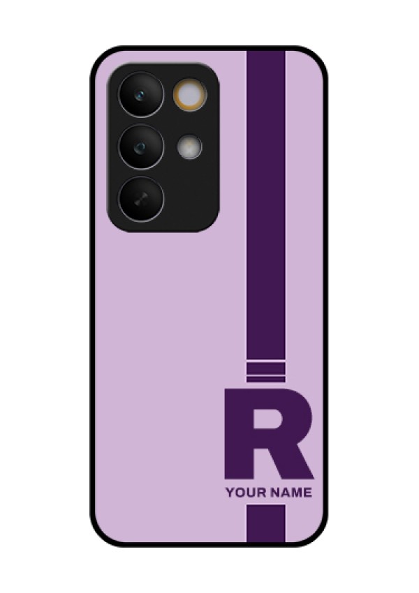 Realme C85 5G Custom Glass Phone Case - Simple Dual Tone Stripe With Name Design