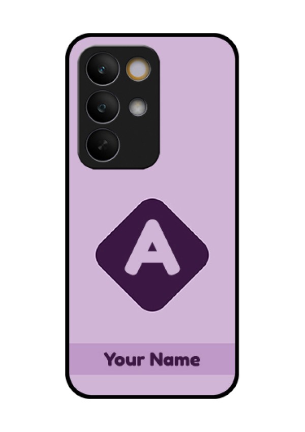 Realme C85 5G Custom Glass Phone Case - Custom Letter In Curved Badge Design