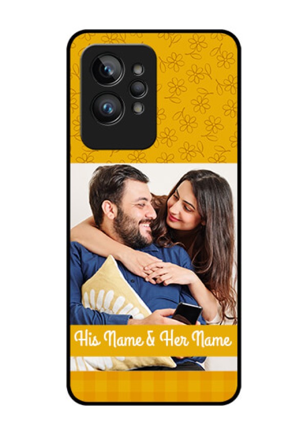 Realme GT 2 Pro Custom Glass Mobile Case - Yellow Floral Design