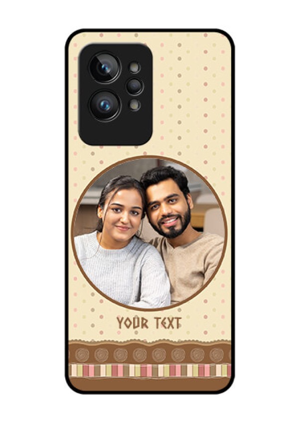 Realme GT 2 Pro Custom Glass Mobile Case - Brown Dotted Mobile Case Design