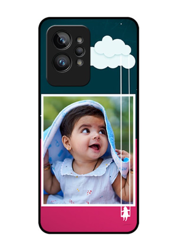 Realme GT 2 Pro Custom Glass Phone Case - Cute Girl with Cloud Design