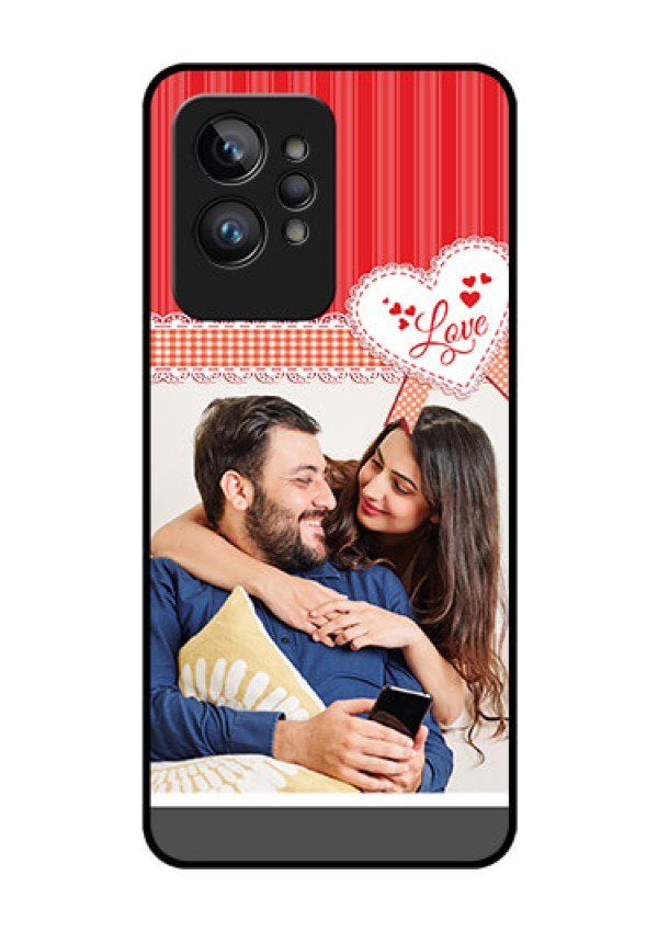 Realme GT 2 Pro Custom Glass Mobile Case - Red Love Pattern Design