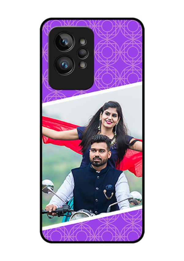 Realme GT 2 Pro Custom Glass Phone Case - Violet Pattern Design