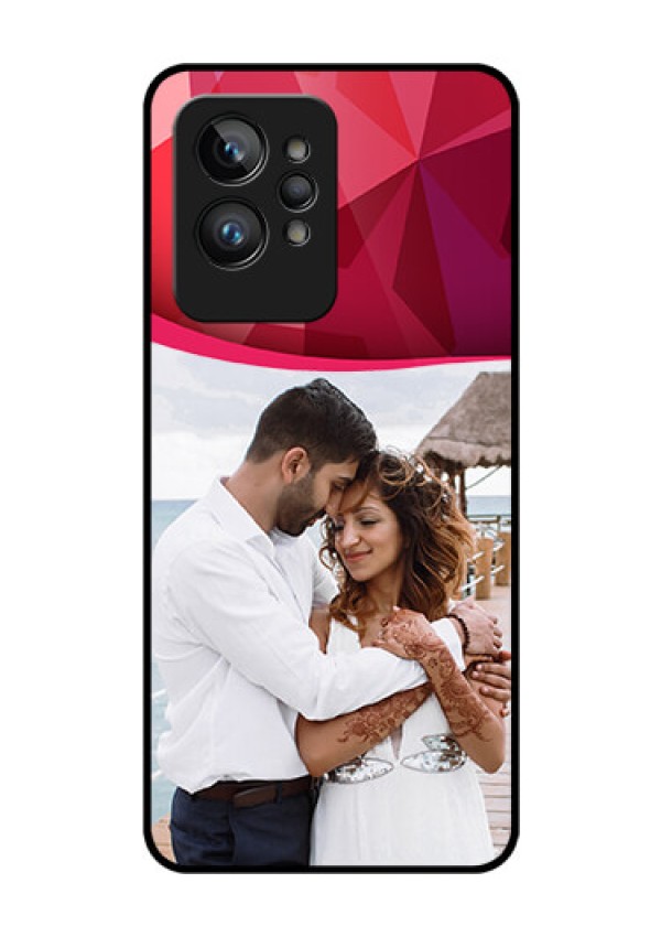 Realme GT 2 Pro Custom Glass Mobile Case - Red Abstract Design