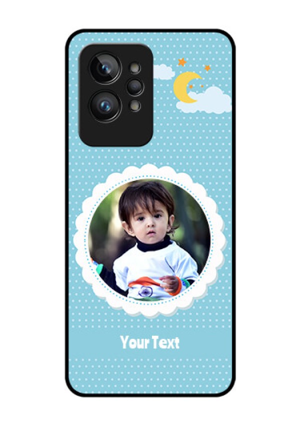 Realme GT 2 Pro Personalised Glass Phone Case - Violet Pattern Design