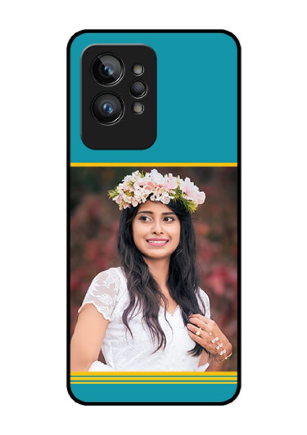 Realme GT 2 Pro Custom Glass Phone Case - Yellow & Blue Design