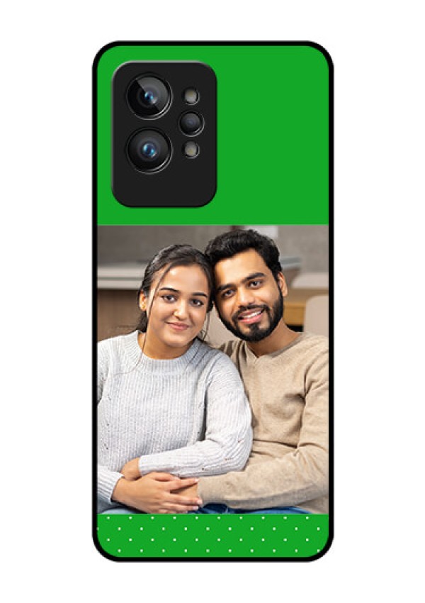 Realme GT 2 Pro Personalized Glass Phone Case - Green Pattern Design
