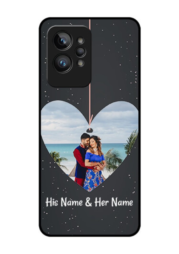 Realme GT 2 Pro Custom Glass Phone Case - Hanging Heart Design