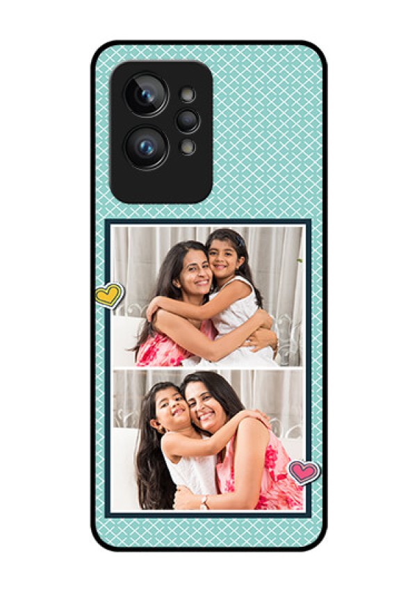 Realme GT 2 Pro Custom Glass Phone Case - 2 Image Holder with Pattern Design