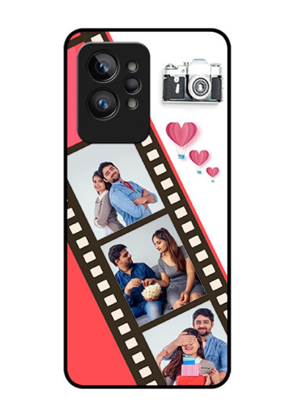 Realme GT 2 Pro Personalized Glass Phone Case - 3 Image Holder with Film Reel