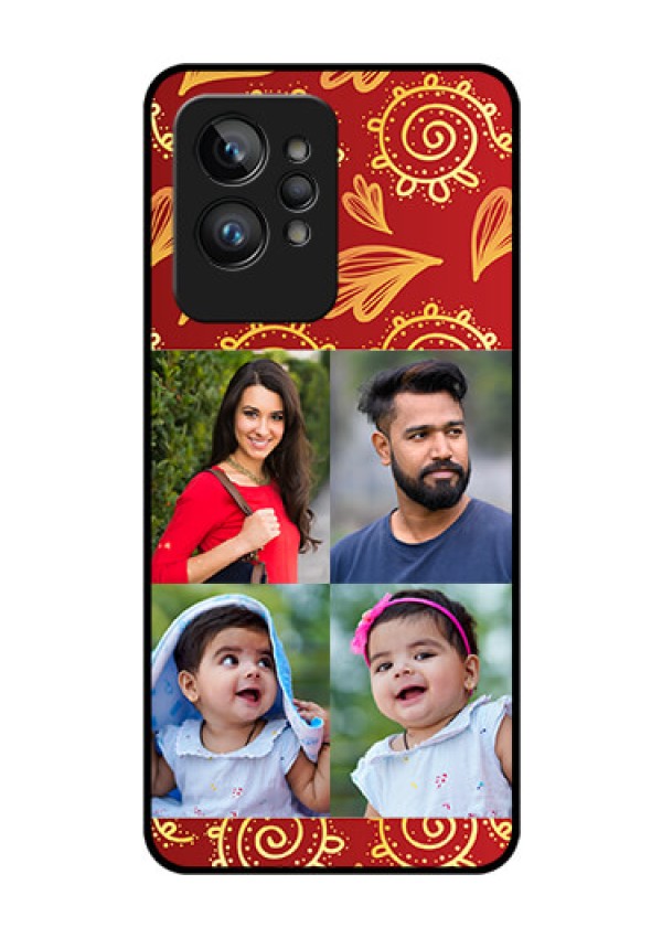 Realme GT 2 Pro Photo Printing on Glass Case - 4 Image Traditional Design