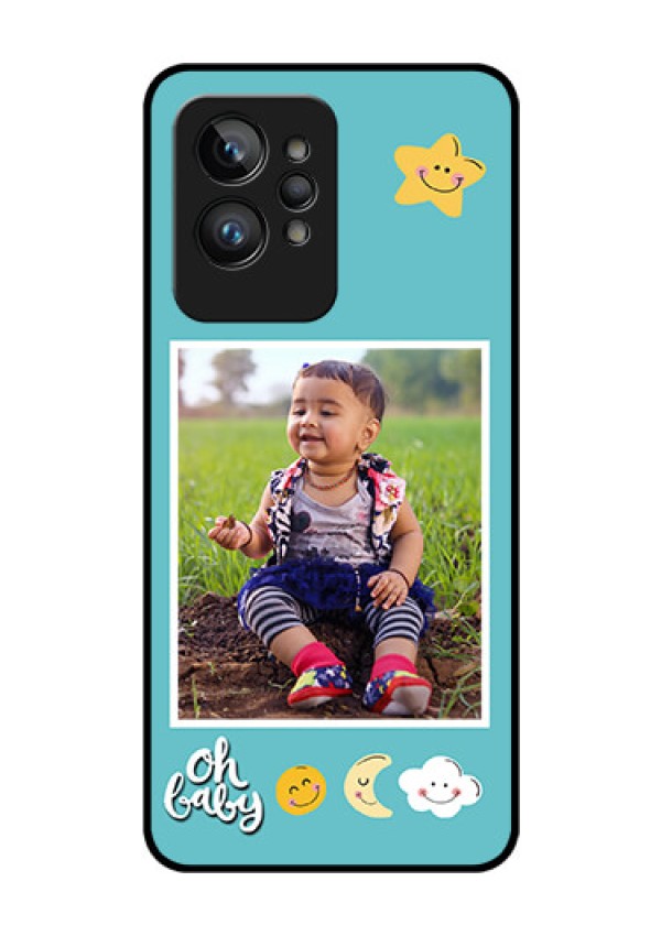 Realme GT 2 Pro Personalized Glass Phone Case - Smiley Kids Stars Design