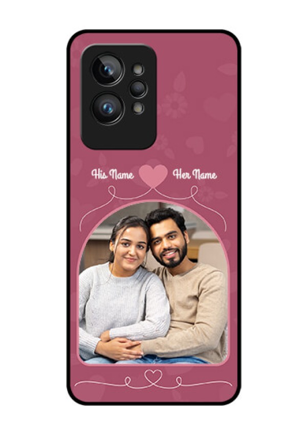 Realme GT 2 Pro Photo Printing on Glass Case - Love Floral Design