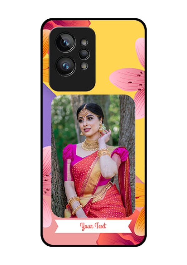Realme GT 2 Pro Custom Glass Mobile Case - 3 Image With Vintage Floral Design