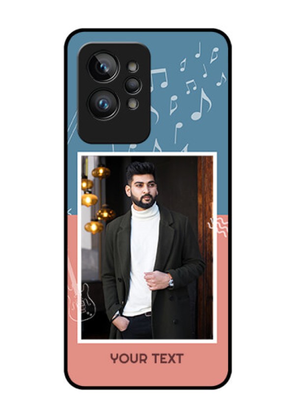 Realme GT 2 Pro Photo Printing on Glass Case - with Color Musical Note Design