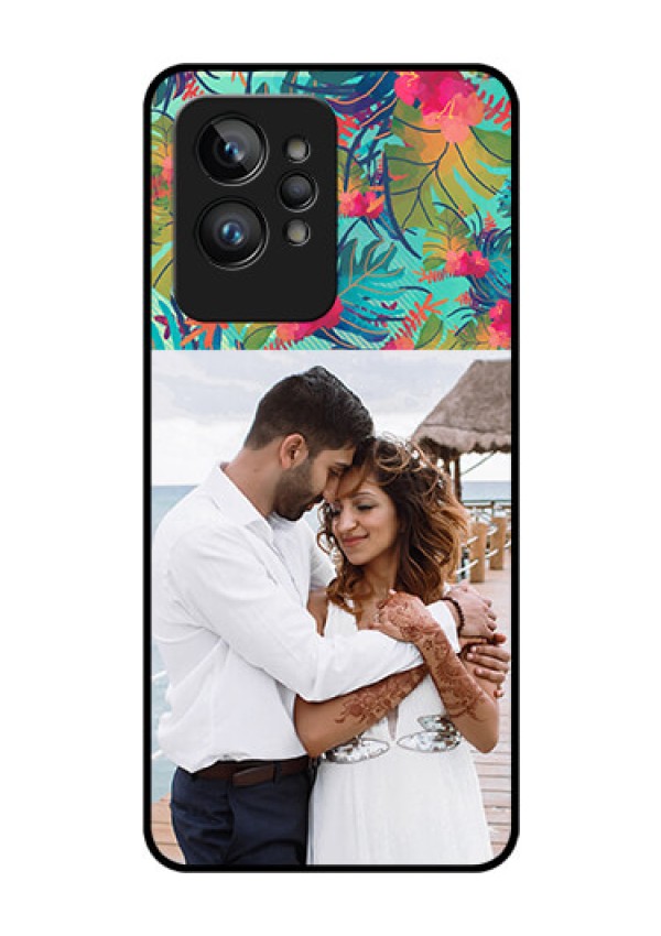 Realme GT 2 Pro Photo Printing on Glass Case - Watercolor Floral Design
