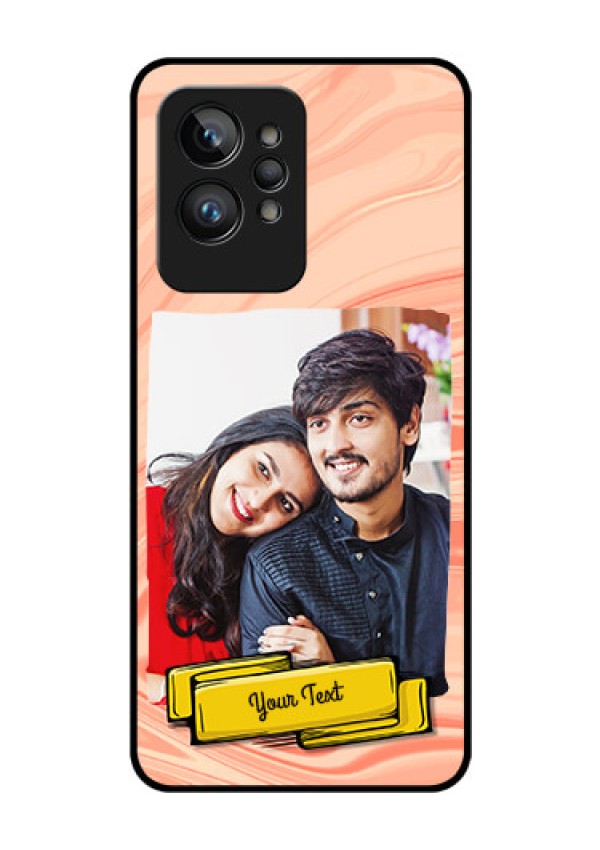 Realme GT 2 Pro Personalized Glass Phone Case - Marble Texture Design