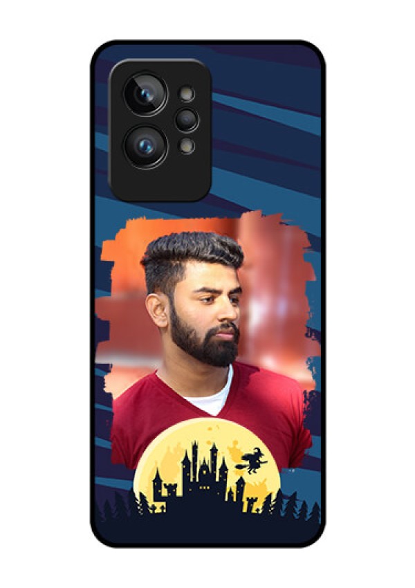 Realme GT 2 Pro Photo Printing on Glass Case - Halloween Witch Design