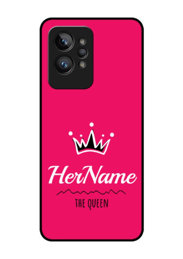 Realme GT 2 Pro Glass Phone Case Queen with Name