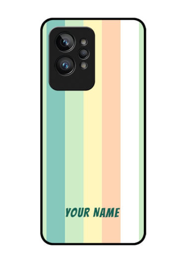 Realme Gt 2 Pro 5G Photo Printing on Glass Case - Multi-colour Stripes Design