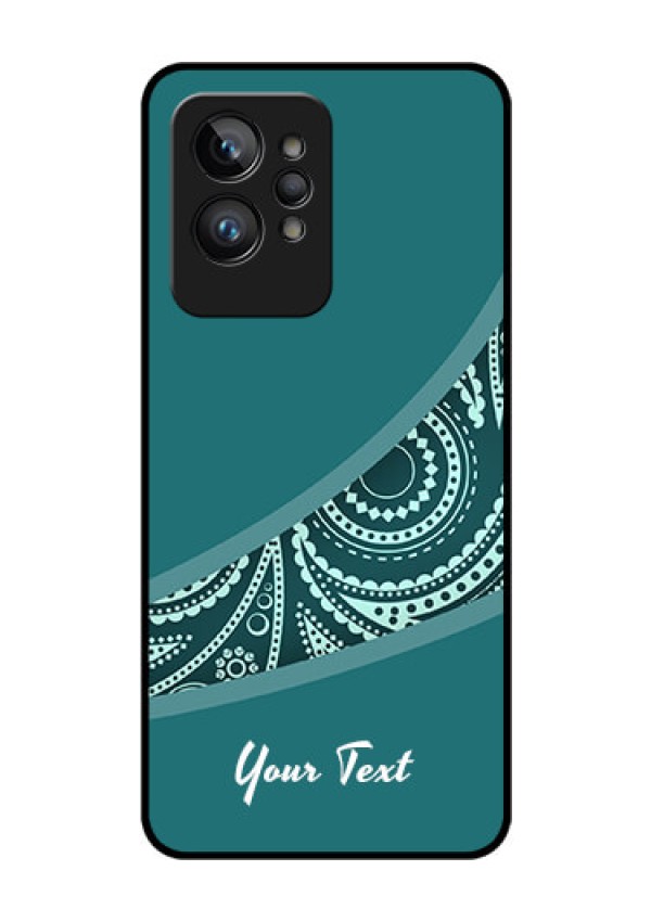 Realme Gt 2 Pro 5G Photo Printing on Glass Case - semi visible floral Design
