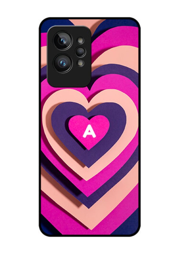 Realme Gt 2 Pro 5G Custom Glass Mobile Case - Cute Heart Pattern Design