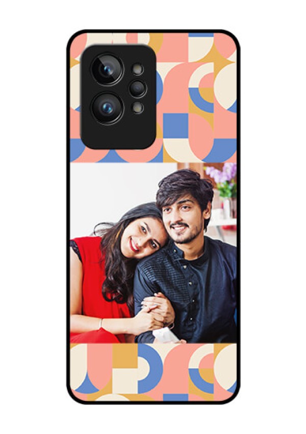 Realme Gt 2 Pro 5G Photo Printing on Glass Case - Semi-circle Maze Pattern Design