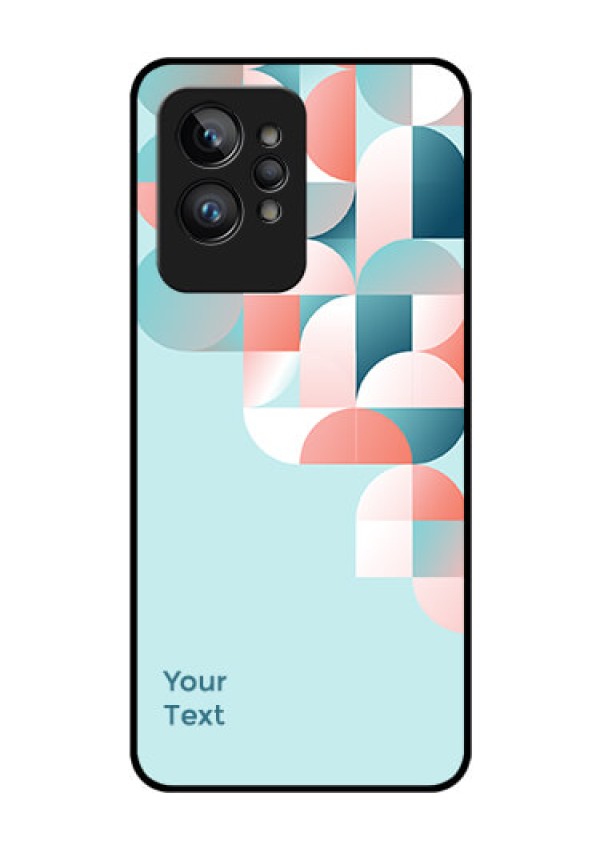 Realme Gt 2 Pro 5G Custom Glass Phone Case - Stylish Semi-circle Pattern Design