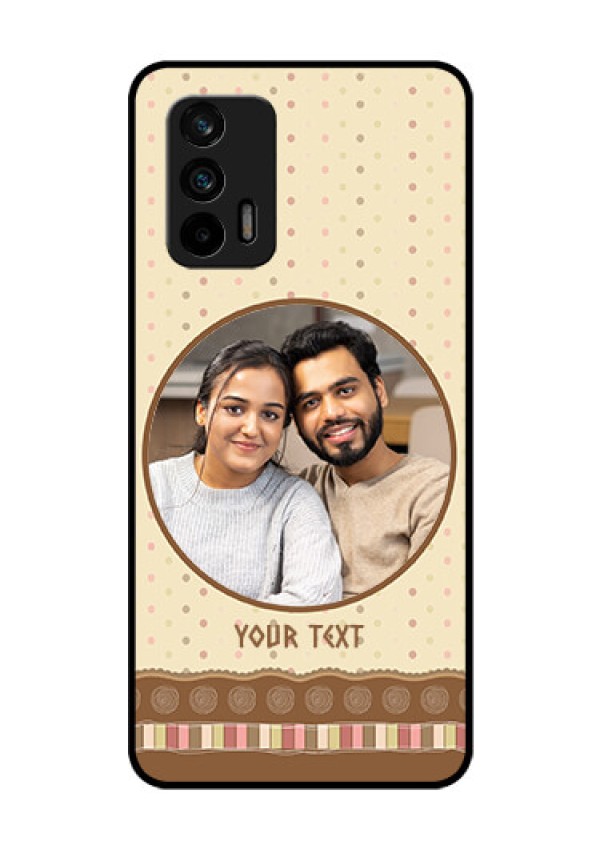 Realme GT 5G Custom Glass Mobile Case - Brown Dotted Mobile Case Design