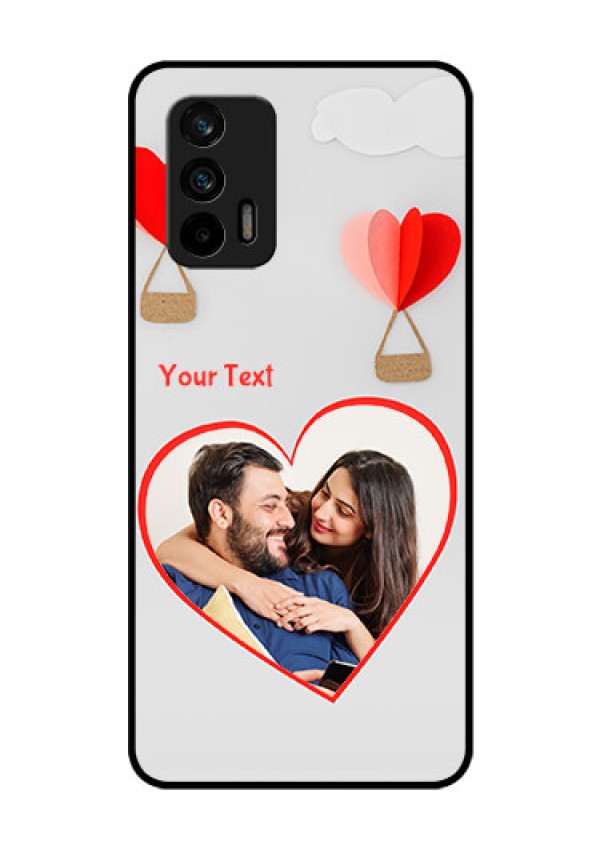 Realme GT 5G Custom Glass Mobile Case - Parachute Love Design